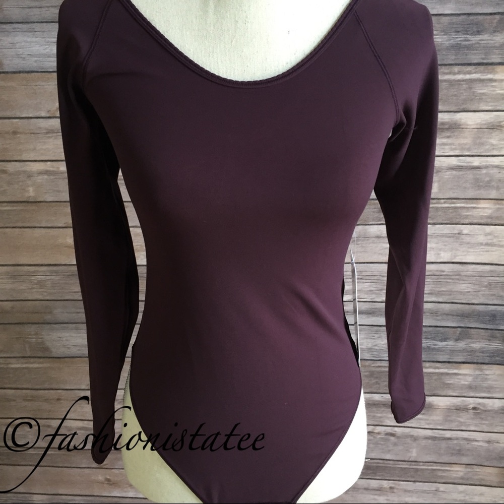 NWT LULULEMON BLACK CHERRY FULL FREEDOM BODYSUIT - Picture 2 of 5